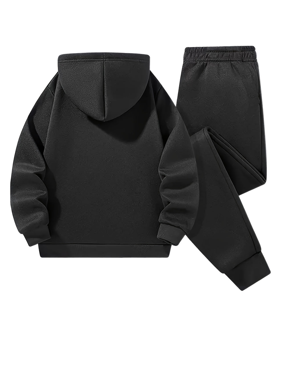 Ensemble de hoodie et de pantalon bleu marine pour garçons - Imprimé Adidas tendance, vêtements décontractés durables avec taille élastique et manches, confort toutes saisons, parfait pour les activités de plein air, vêtements toutes saisons | Tenue tenda