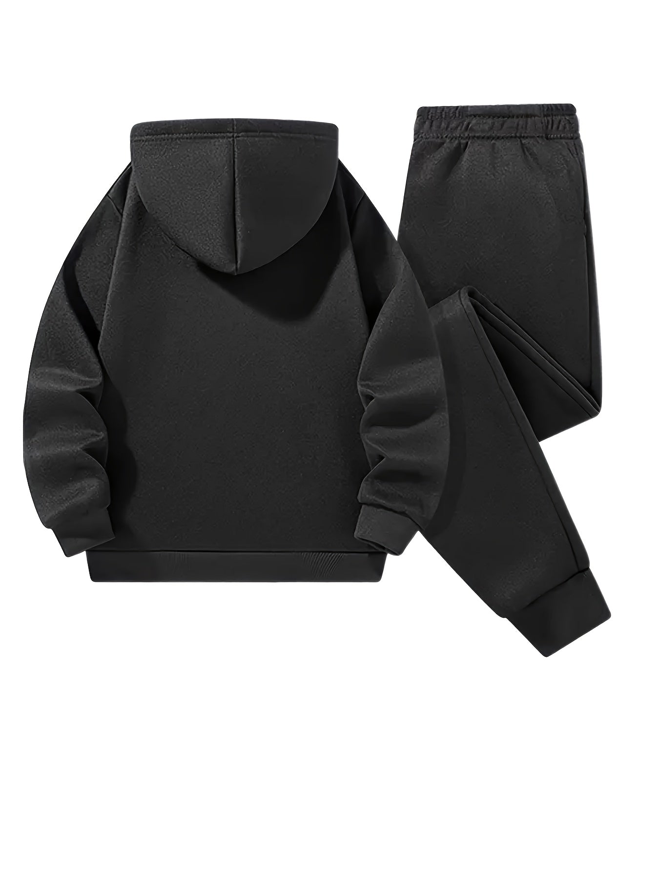 Ensemble de hoodie et de pantalon bleu marine pour garçons - Imprimé Adidas tendance, vêtements décontractés durables avec taille élastique et manches, confort toutes saisons, parfait pour les activités de plein air, vêtements toutes saisons | Tenue tenda