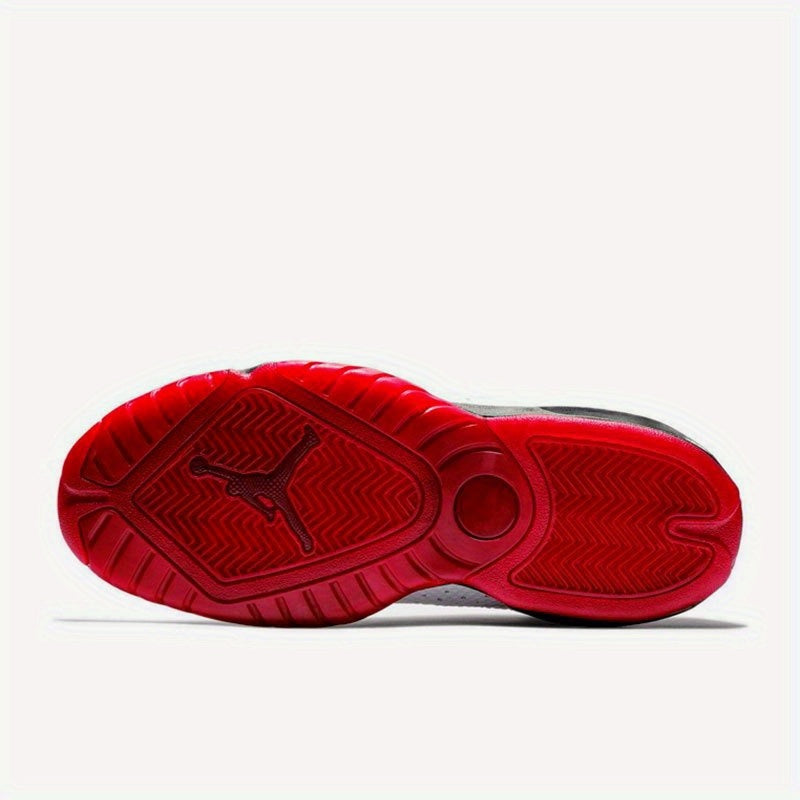 Chaussures de  Montantes   Lift Off pour Hommes - Design Robuste Tout-Blanc & Noir/Rouge avec Technologie Air Cushion, Fermeture à Lacets, Amorti EVA et Arche Plantaire - Baskets Durables Pour la Saison Complète d'Entraînement au , Port Casual - Logo Marq