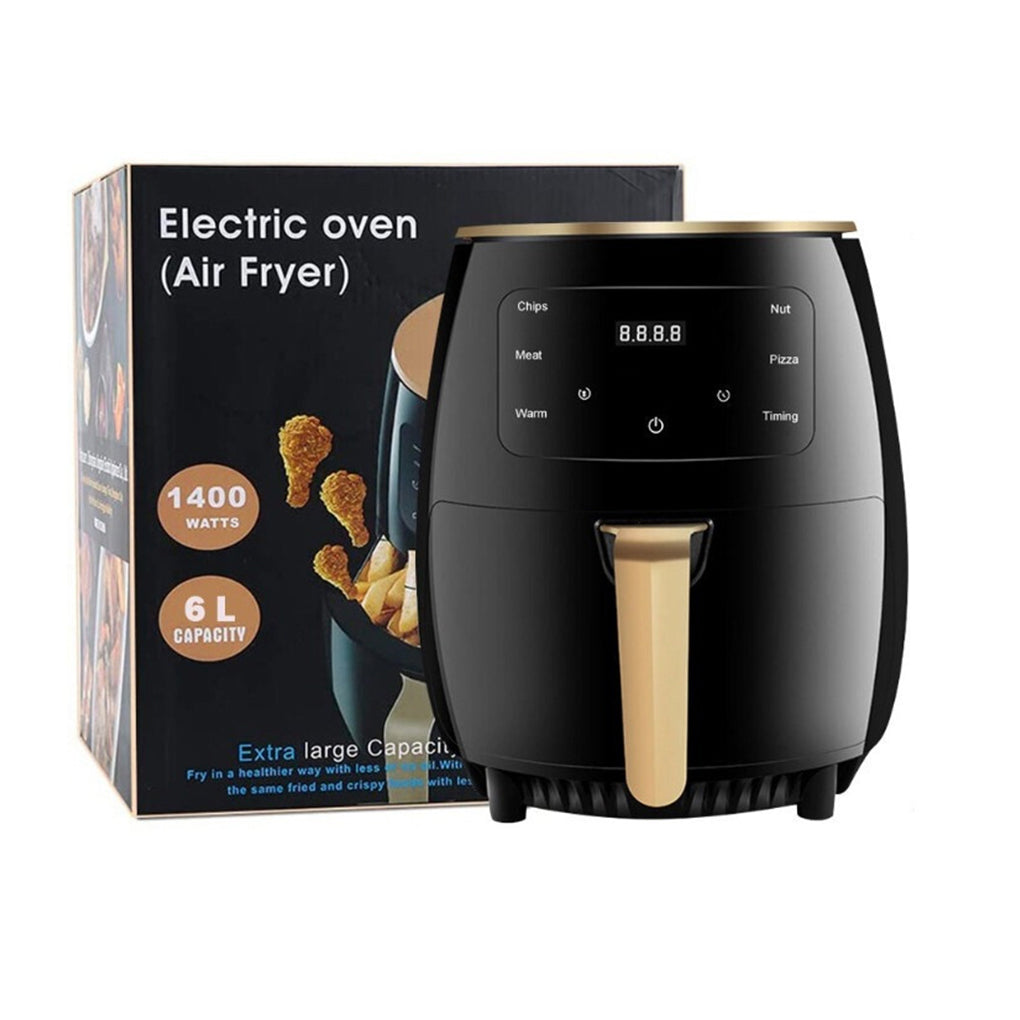 Air Fryer 12L Stainless Steel Visible Large Capacity Electric Oven Touch Screen Multifunctional Electric Fryer EU Plug