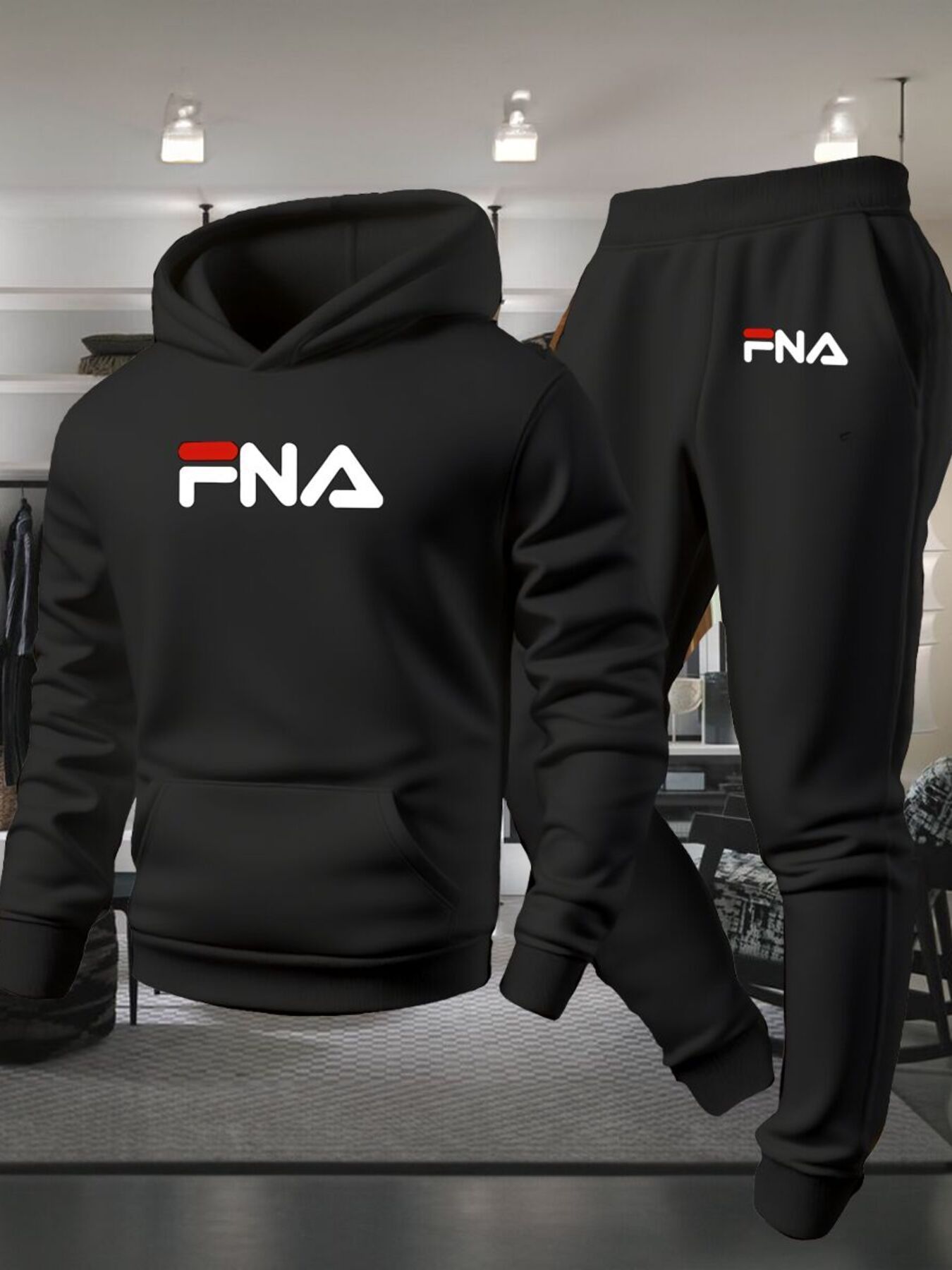 Ensemble Décontracté Homme Automne/Hiver, Sweat à Capuche et Pantalon avec Poches, Taille Régulière, Tenue Sportive Extérieur, Pull à Manches Longues et Jogging