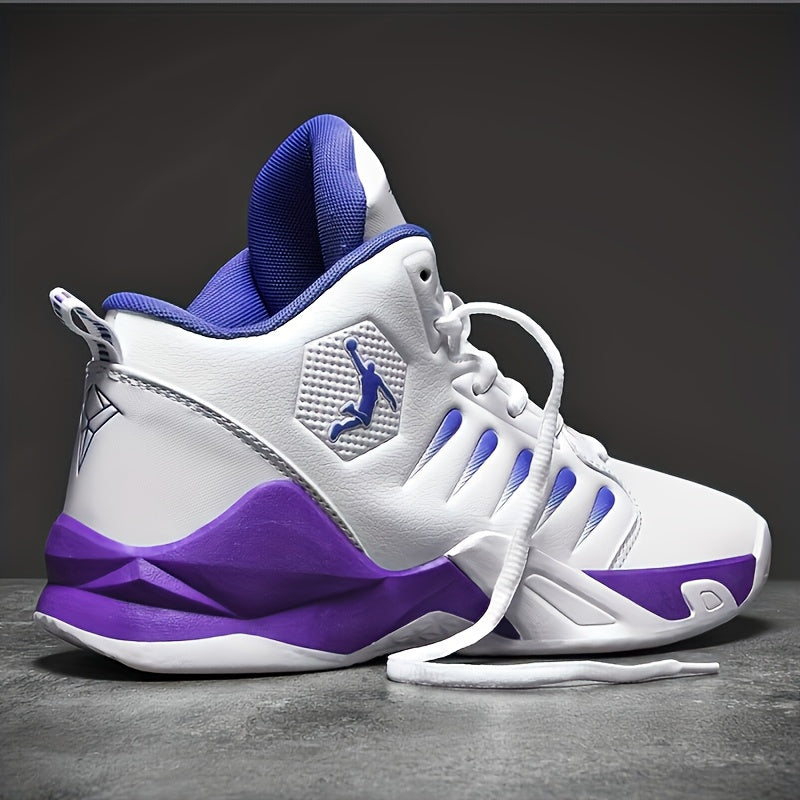 Chaussures de basketball haut-top pour hommes, légères et breathables, semelle en caoutchouc anti-dérapage, design géométrique pour course, entraînement et ussage casual, couleurs noir/rouge pour printemps/été, idéal cadeau pour lui, équipement de basketb